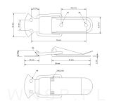 Klamra do blatów stołu 32 X 89 mm, 2 częściowa - 3