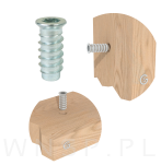 M6 X 24 mm - Mufa wkręcana do drewna - 4