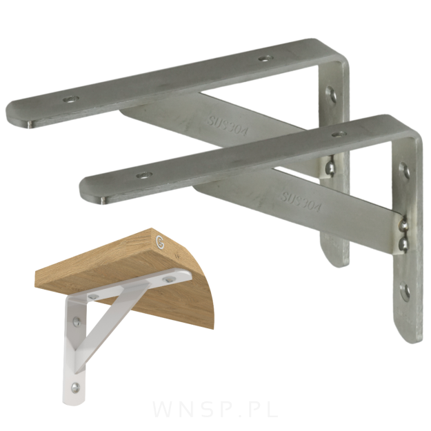 Wspornik do półki ściennej ze wzmocnieniem, 150 x 113 x 25 mm