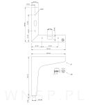Nogi meblowe do komody szafki loft 15 cm zestaw z wkrętami - 2