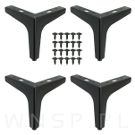 Nogi meblowe do komody szafki loft 15 cm zestaw z wkrętami - 5