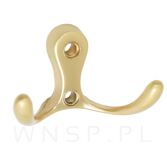 Haczyk 2 ramienny wieszak przykręcany, typ Madera, złoty mat - 3
