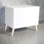 Noga bukowa skośna, stożek 20 cm, surowa ze szpilką M8 x 25 mm - 7