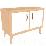 Noga bukowa skośna, stożek 20 cm, surowa ze szpilką M8 x 25 mm - 9