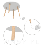 Filc meblowy fi 34 mm biały, opakowanie 102 szt. - 5