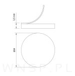 Filc meblowy fi 34 mm biały, opakowanie 102 szt. - 2
