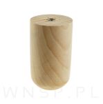 Nóżka bukowa surowa 10 cm, walcowa 60 mm z blachą - 9