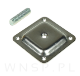 Nóżka bukowa surowa 10 cm, walcowa 60 mm z blachą - 7