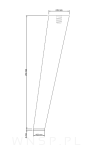 Noga bukowa skośna, stożek 25 cm, orzech - 2
