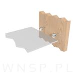 Podpórka do półki szklanej chrom 20 sztuk, wspornik półki, podpórka na bolec Ø 5 mm - 5