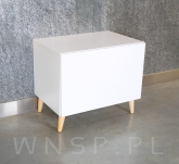 Noga bukowa skośna UNIQ 20 cm z blachą montażową, lakier bezbarwny - 6