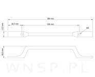 Uchwyt meblowy Parma 128 mm złoty połysk - 3