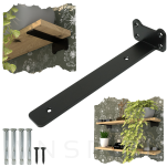 Zestaw 4 nowoczesnych wsporników do półki meblowej 260 mm, czarne - 4