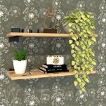 Zestaw 4 nowoczesnych wsporników do półki meblowej 260 mm, czarne - 3