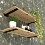 Zestaw 4 nowoczesnych wsporników do półki meblowej 260 mm, czarne - 6