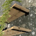 Zestaw 4 nowoczesnych wsporników do półki meblowej 260 mm, czarne - 5