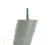 Noga bukowa skośna, stożek 15 cm, szary mat ze szpilką M8 x 25 mm - 4