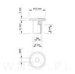 M6 X 12 mm, nakrętka Ericson płaska, stal nierdzewna - 2