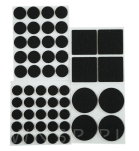 PODKŁADKI FILCOWE POD KRZESŁA, MEBLE, NOGI SAMOPRZYLEPNE ZESTAW 53 SZT CZARNY FILC - 3