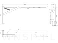 Wsporniki składane do półki 2 sztuki 33,7 x 13,3 cm - 2