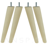 Zestaw nóżki skośne 25 CM, surowe, ze szpilką M8 X 25 MM + Blachy - 7