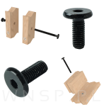 Wkręt meblowy do mebli połączeń 10 szt., Śruba M8 x 20 mm czarna, na imbus - 7