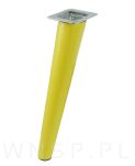 Noga meblowa bukowa skośna, 25 cm żółta z blachą montażową - 6