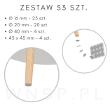 Zestaw filców 53 szt. szare - 3