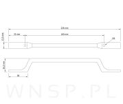 Uchwyt meblowy  Parma 160 mm złoty połysk - 3