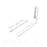 Wspornik składany 2 sztuki z regulacją 31 - 45 cm, pod mikrofalówkę do kuchni, biały - 4