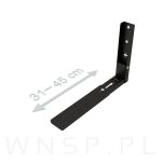 Wspornik składany 2 sztuki z regulacją 31 - 45 cm, pod mikrofalówkę do kuchni, czarny - 4