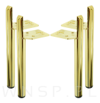 Noga stalowa PIN 20 CM, z blachą montażową, złota - 4