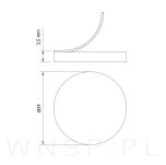 Filc meblowy fi 24 mm brąz, opakowanie 48 szt. - 2