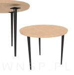 Noga stalowa prosta stożek 30 cm, z blachą montażową, czarna matowa - 5