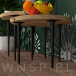 Noga stalowa prosta stożek 30 cm, z blachą montażową, czarna matowa - 8