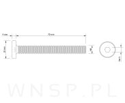 M8 X 70 mm z łbem walcowym na imbus 5 - 2