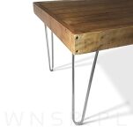 Noga stalowa z pręta 12 mm, typ Hairpin, stalowa surowa, lakier bezbarwny 200 mm - 6