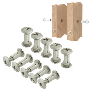 10 x Złącze meblowe śrubowe Ø 8 mm M6 (25 - 35 MM) do szafek, płyt meblowych