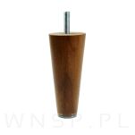 Zestaw nóżki proste 10 CM, orzech , ze szpilką M8 X 25 MM + Blachy - 12