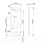 Zawieszka wpuszczana na 2 otwory do ram - 2