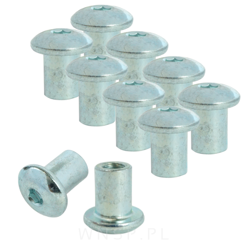 M6 X 12 mm, nakrętka Ericson kulista