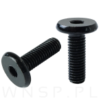 Wkręt meblowy do mebli połączeń 10 szt., Śruba M8 x 25 mm czarna, na imbus - 4