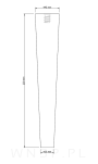 Noga bukowa prosta, stożek 25 cm, surowa - 2