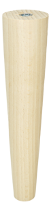 Noga bukowa prosta, stożek 25 cm, surowa