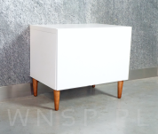 Noga bukowa prosta UNIQ 30 cm z blachą montażową, orzech - 7