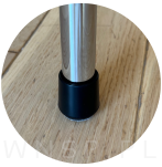 Ślizgacz ochronny PVC okrągły na nogę Ø 12 mm, czarny z filcem - 5