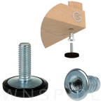 Regulator, stopka meblowa M6 X 15 mm z mufą wbijaną - 4