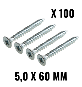 Wkręty hartowane stożkowe do drewna 5,0 X 60 mm