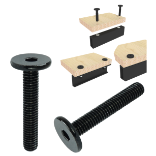 M6 X 35 mm metryczny na imbus 4 mm, czarny