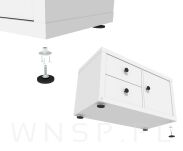 10x Nakrętka M8 x 12 mm z kołnierzem Ø 25 mm do przykręcania, zestaw z wkrętami - 4